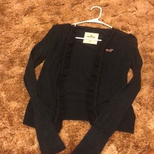 Navy Hollister cardigan sweater medium
